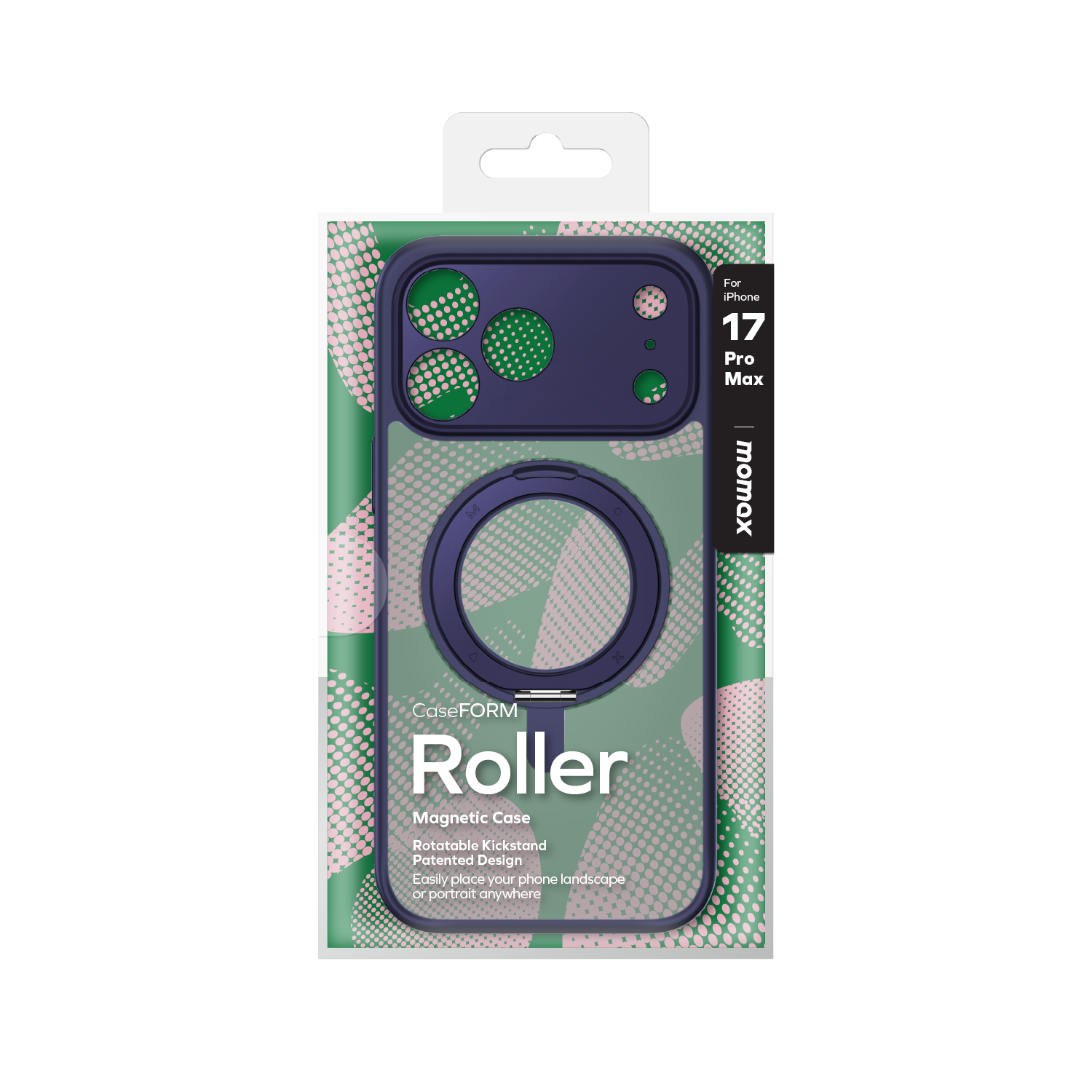 Momax iPhone 17 Pro Max Roller Case, Blue (MRAP25XLB)
