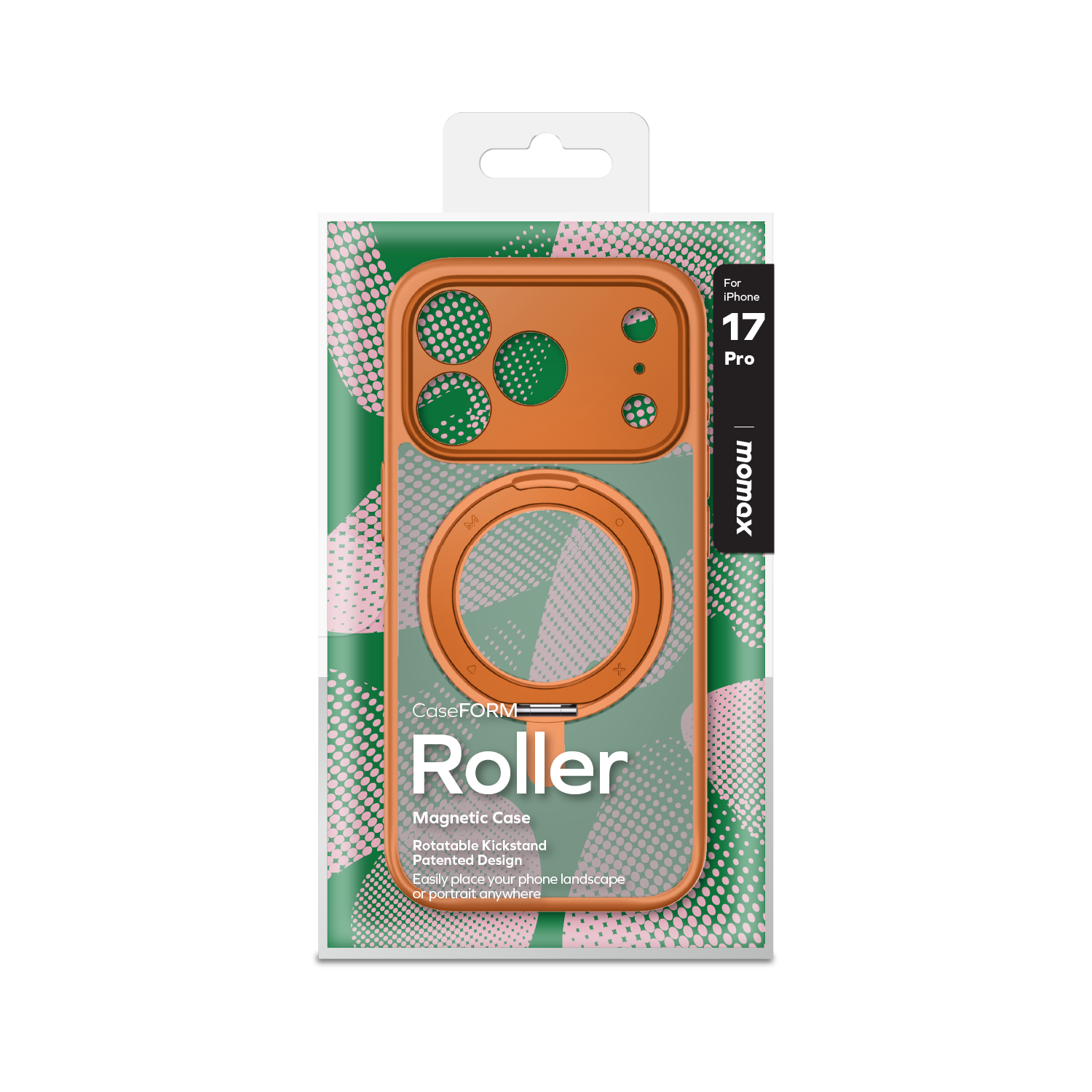 Momax iPhone 17 Pro Max Roller Case, Orange (MRAP25XLM)