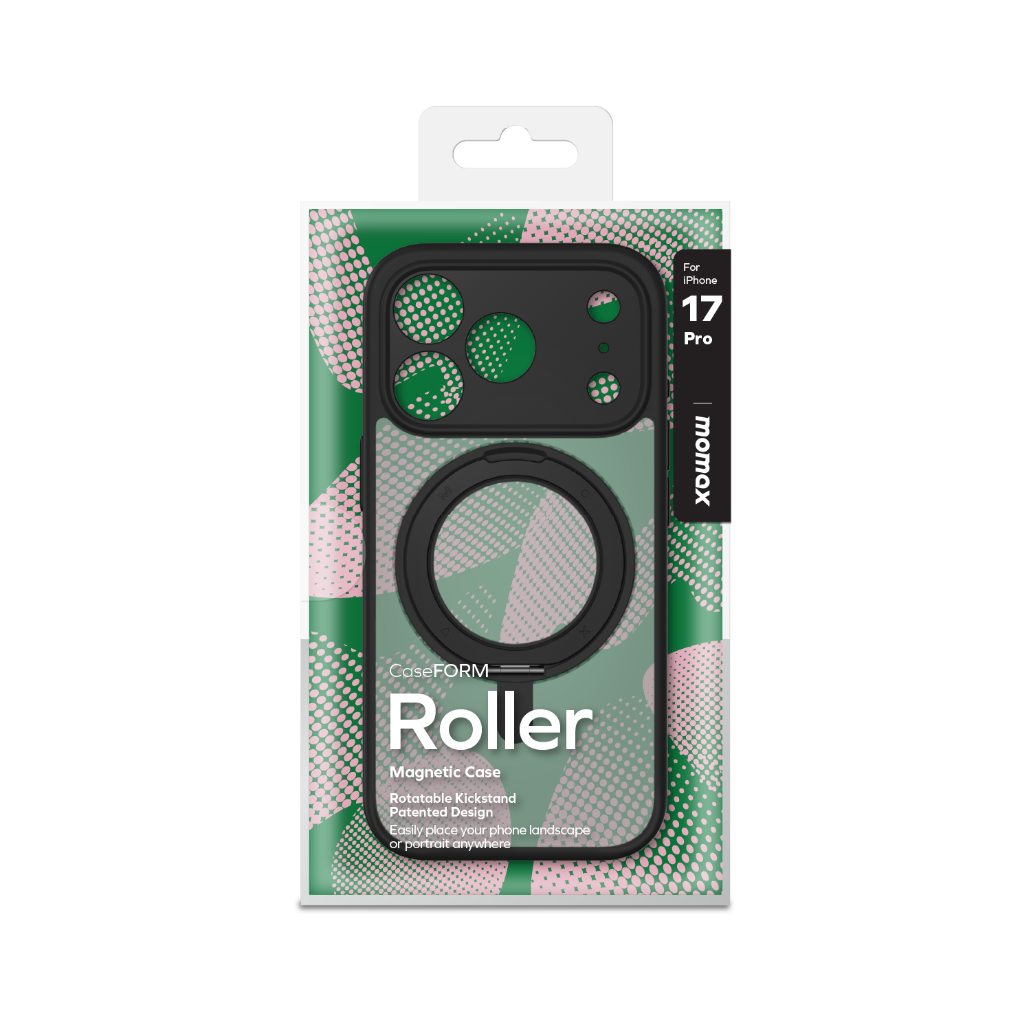 Momax iPhone 17 Pro Roller Case, Black (MRAP25MD)