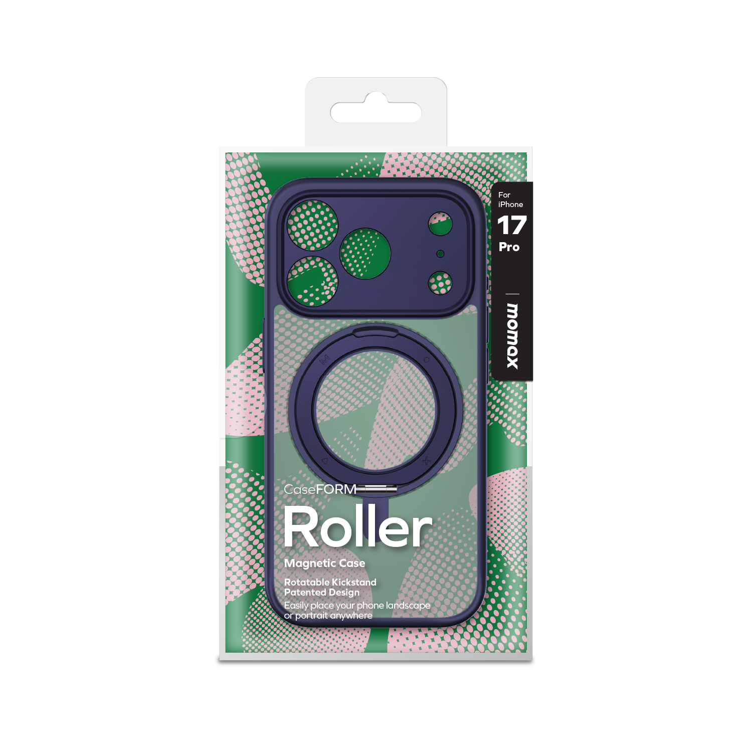 Momax iPhone 17 Pro Roller Case, Blue (MRAP25MB)