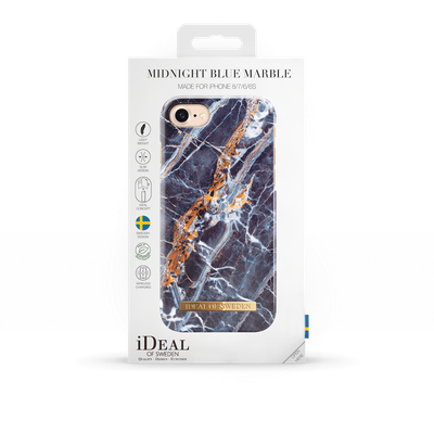 iDeal Of Sweden iPhone 8 Fashion Case A/W 17-18, Midnight Blue Marble