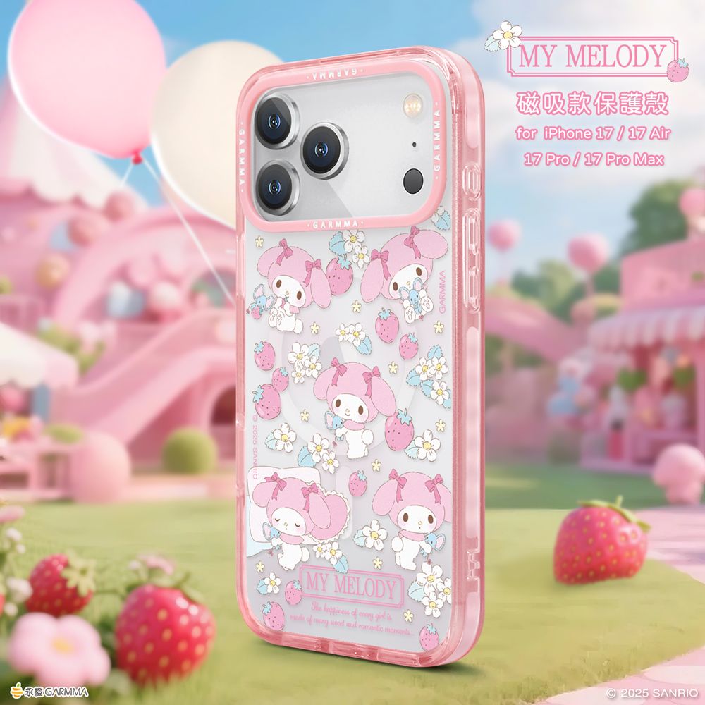 Sanrio Garmma iPhone 17 Pro Max MagSafe Case, My Melody Strawberry Paradise