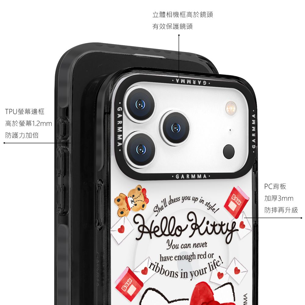 Sanrio Garmma iPhone 17 Pro Max MagSafe Case, Hello Kitty Bear love Letter