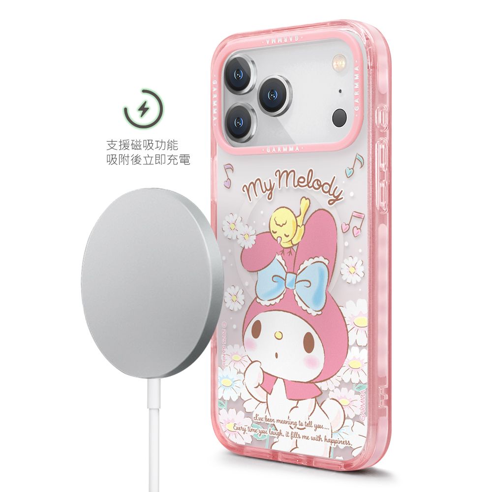 Sanrio Garmma iPhone 17 Pro Max MagSafe Case, My Melody White Flower