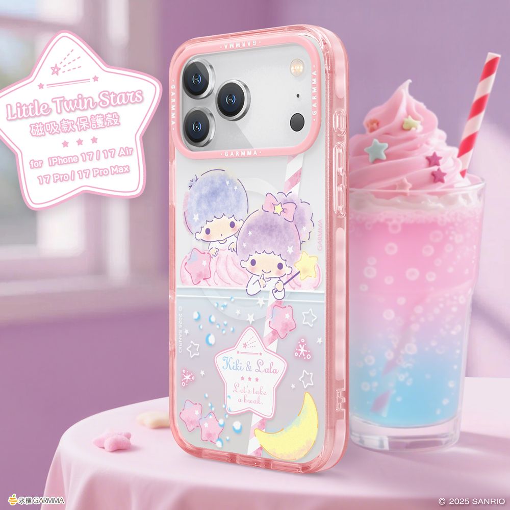 Sanrio Garmma iPhone 17 Pro MagSafe Case, Twin Stars Rainbow Soda