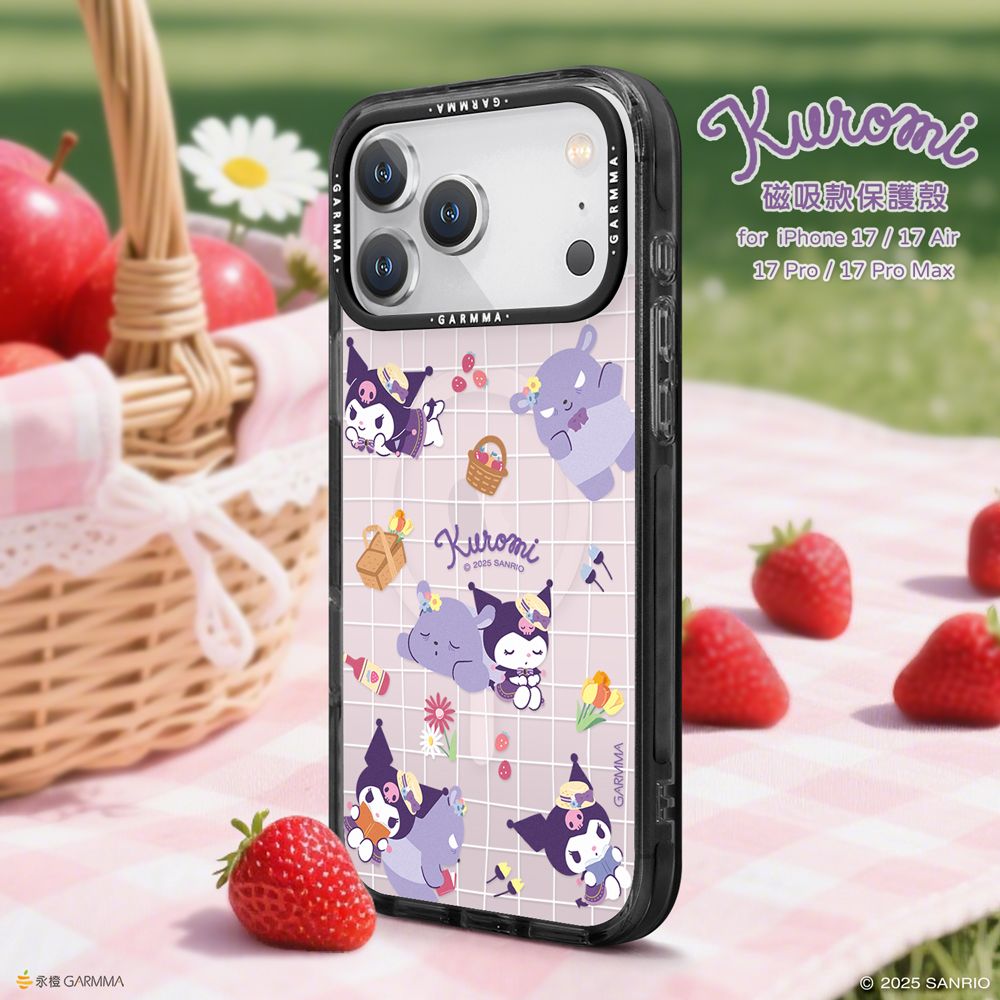 Sanrio Garmma iPhone 17 Pro MagSafe Case, Kuromi Picnic Time