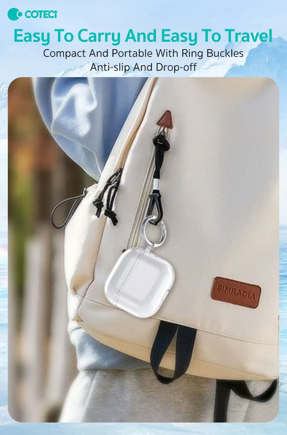 Coteci Airpods Pro 3 Crystal Case, Blue