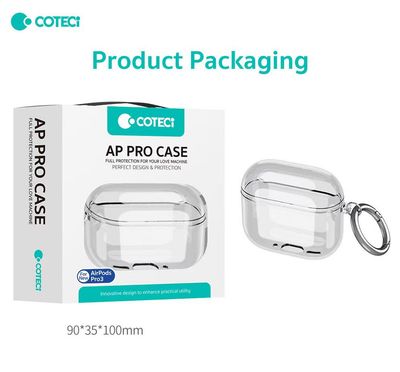 Coteci Airpods Pro 3 Crystal Case, Pink