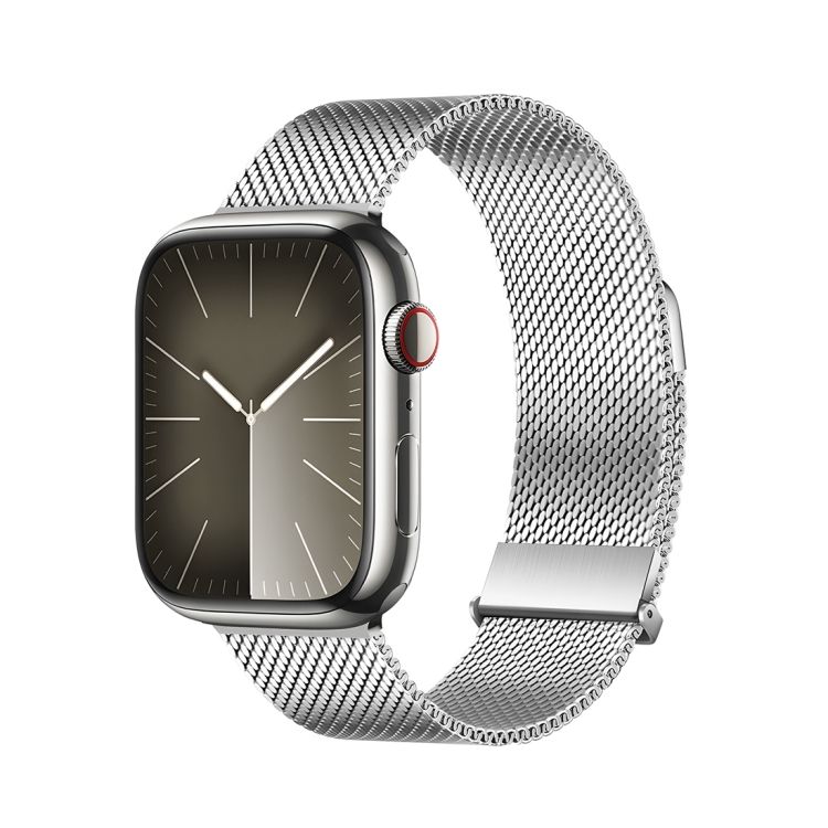 Dux Ducis Apple Watch 42/44/45/49mm Milanese Pro Band, Silver