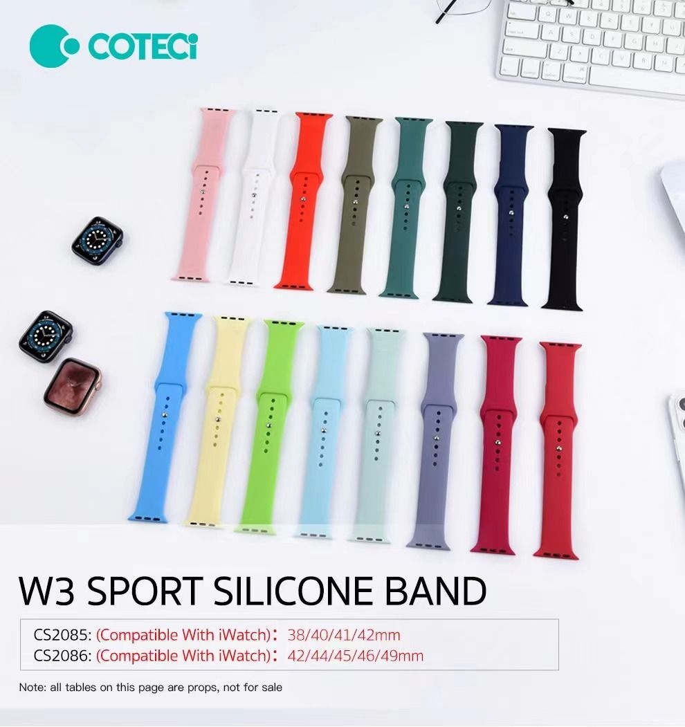 COTECI Apple Watch Sports Band,42/44/45/46/49mm, Black
