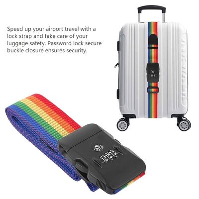 COTECi Luggage Strap w/ TSA Combination Lock, Rainbow