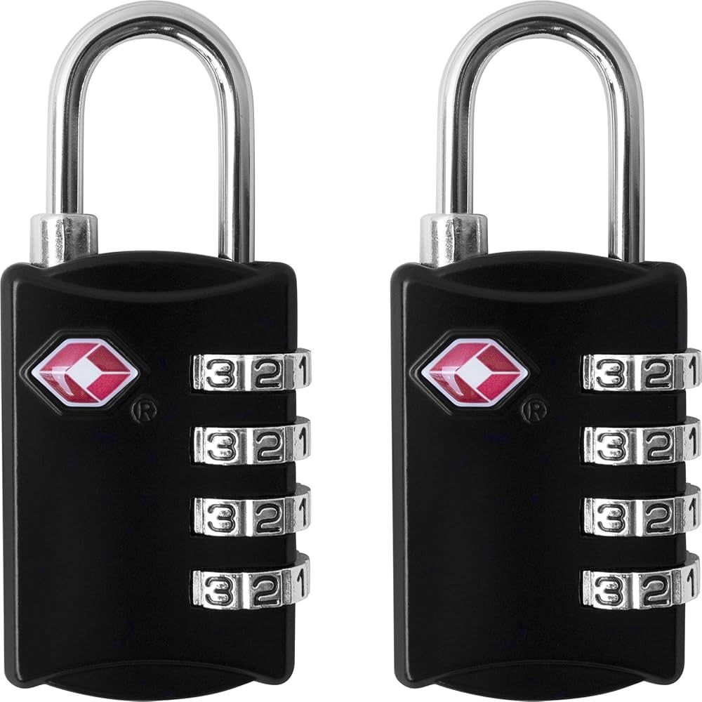 COTECi TSA Zinc Alloy Custome 4-digit Code Loc, Black