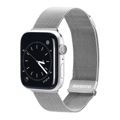 Dux Ducis Apple Watch 42/44/45/49mm Milanese Band, Silver