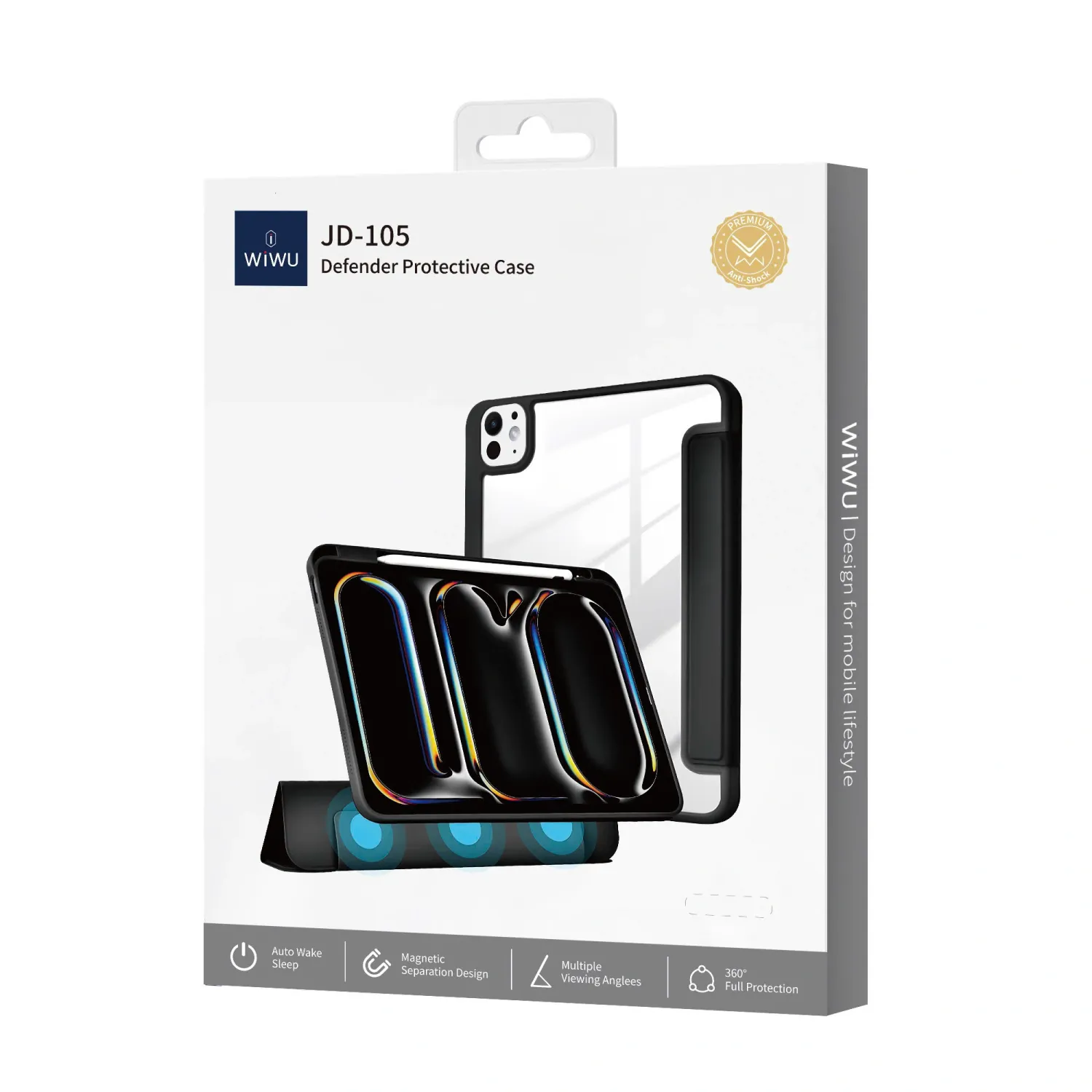 WiWU iPad 10.2/10.5 Defender Protective Case, Black