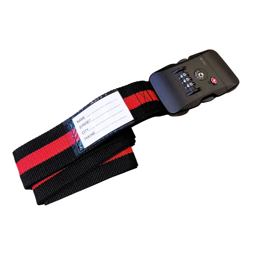 COTECi Customs Lock Buckle Luggage Strap Tag Set, World Architecture