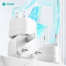 Coteci UK to Universal Travel Adapter, White Coteci UK to Universal Travel Adapter, White