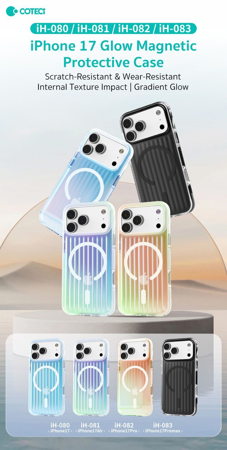 COTECi iPhone 17 Glossy Case, Black