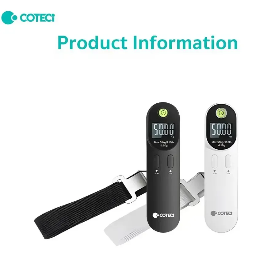 COTECi Portable Digital Luggage Scale, White