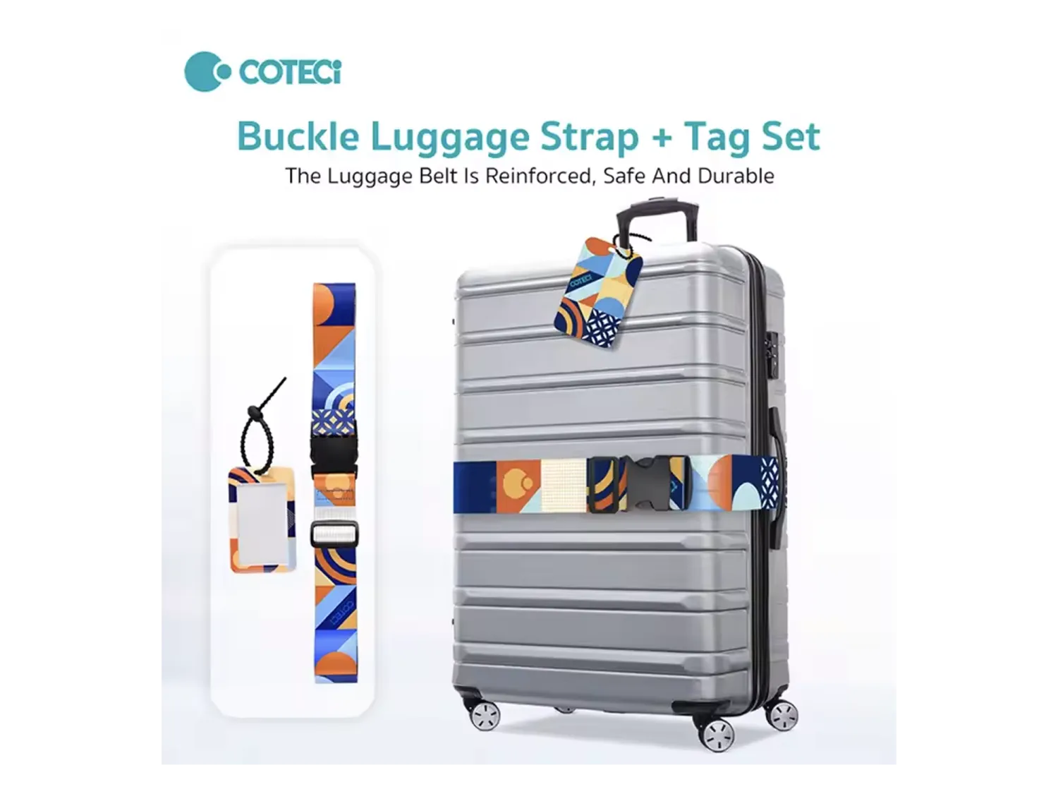 COTECi OT6 Buckle Luggage Strap + Tag Set