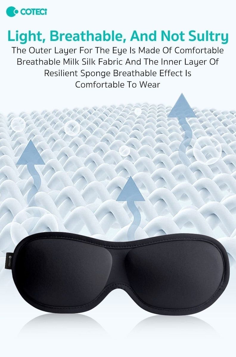 COTECi Spider-Man 3D Blackout Sleeping Eye Mask, Black