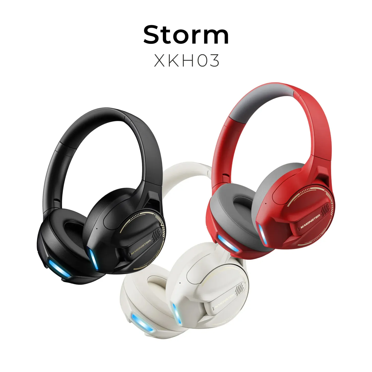 Monster Storm XKH03 Wireless Gaming Headphone, Black