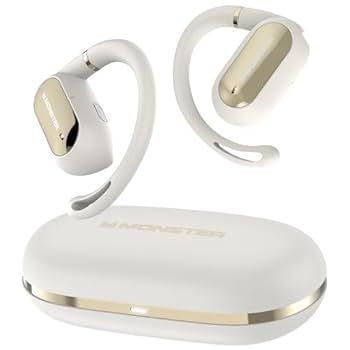 Monster Open Ear AC322 Air Conduction Bluetooth Headphones, White (NG)