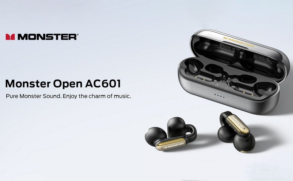 Monster Open AC601 Air Conduction Bluetooth Headphones, Black