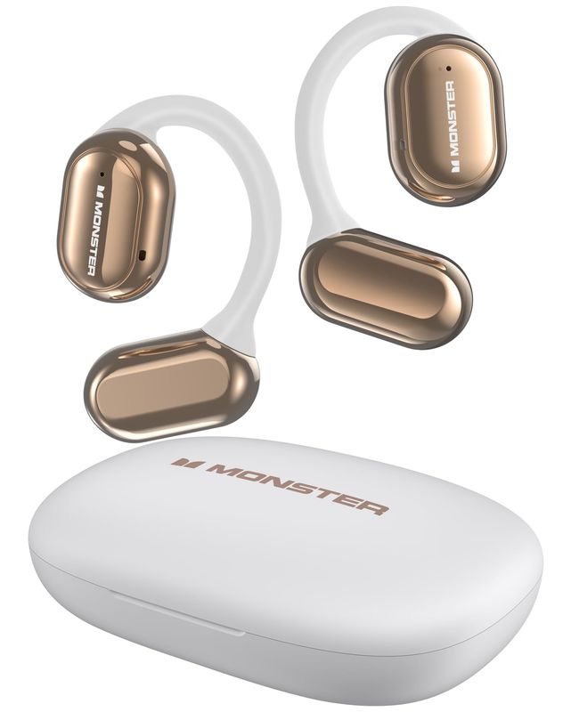 Monster Open Ear AC100 Air Conduction Wireless Headphones, White