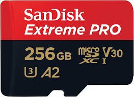 SanDisk Extreme Pro Micro SDXC Card with Adapter, 256G