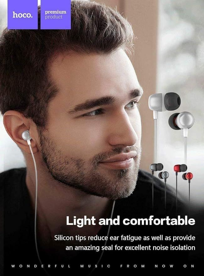 HOCO M31 Universal 3.5mm Earphone, White