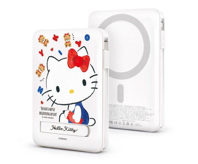 Sanrio 5in1 Magnetic Wireless Power Bank 10,000mAh, Hello Kitty Pencil Bear
