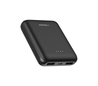 VEGER 10,000mAh Power Bank, Black