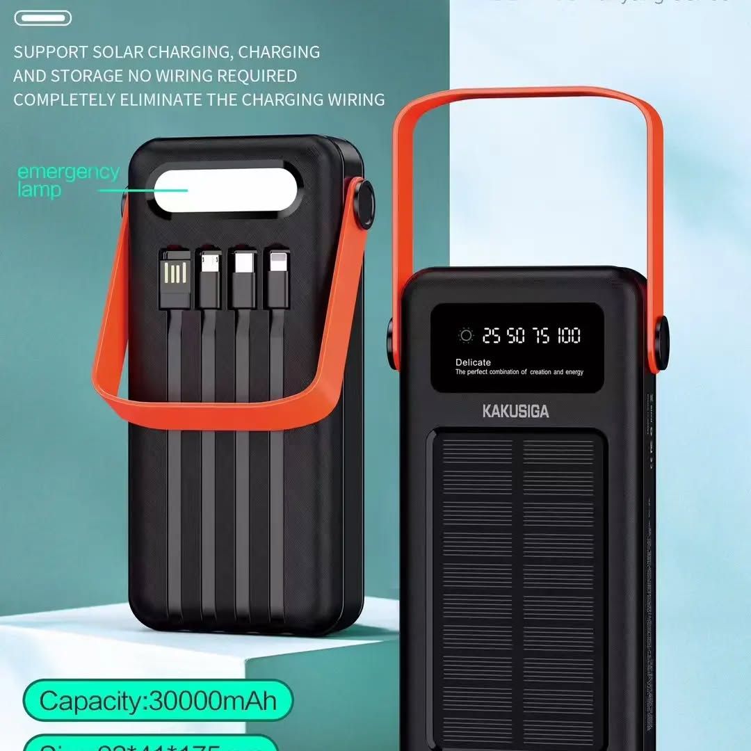 6921042131153-Kaku KSC-1173 solar Power Bank-30000mAh, Black