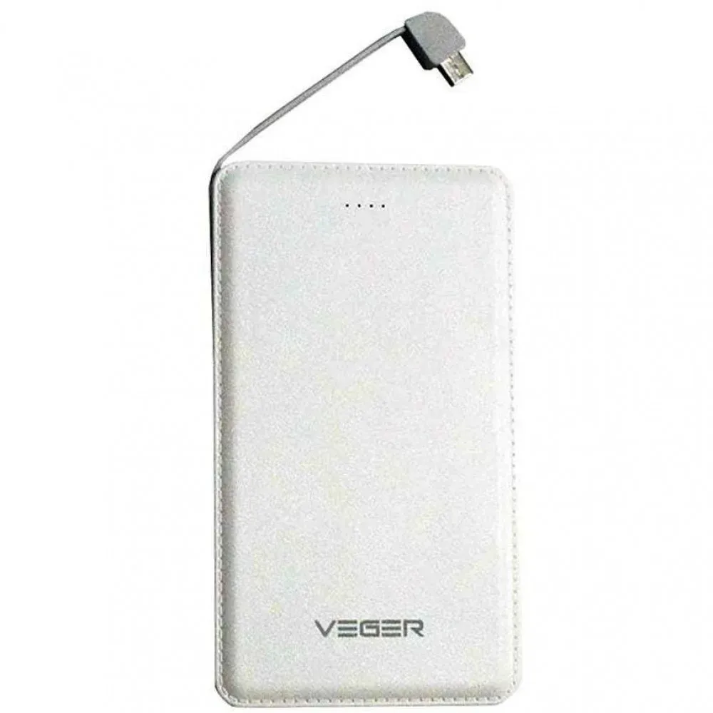 552958-VEGER 5,000mAh Power Bank, White