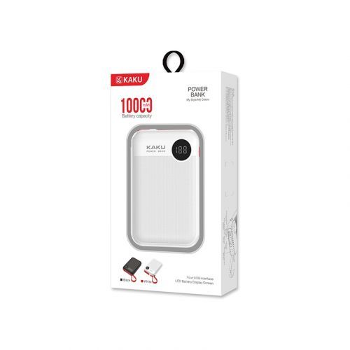 6921042110332-Kaku KSC-158 CHUANGYUAN 10,000mAh Power Bank White