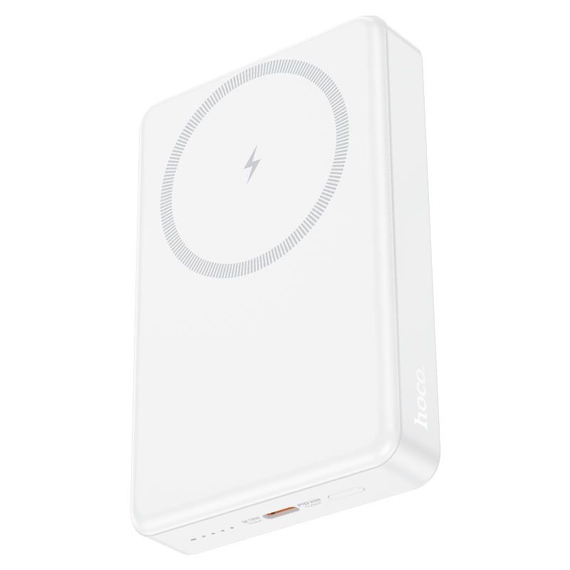619066-hoco J125A 10,000mAh Magnetic Power Bank, White