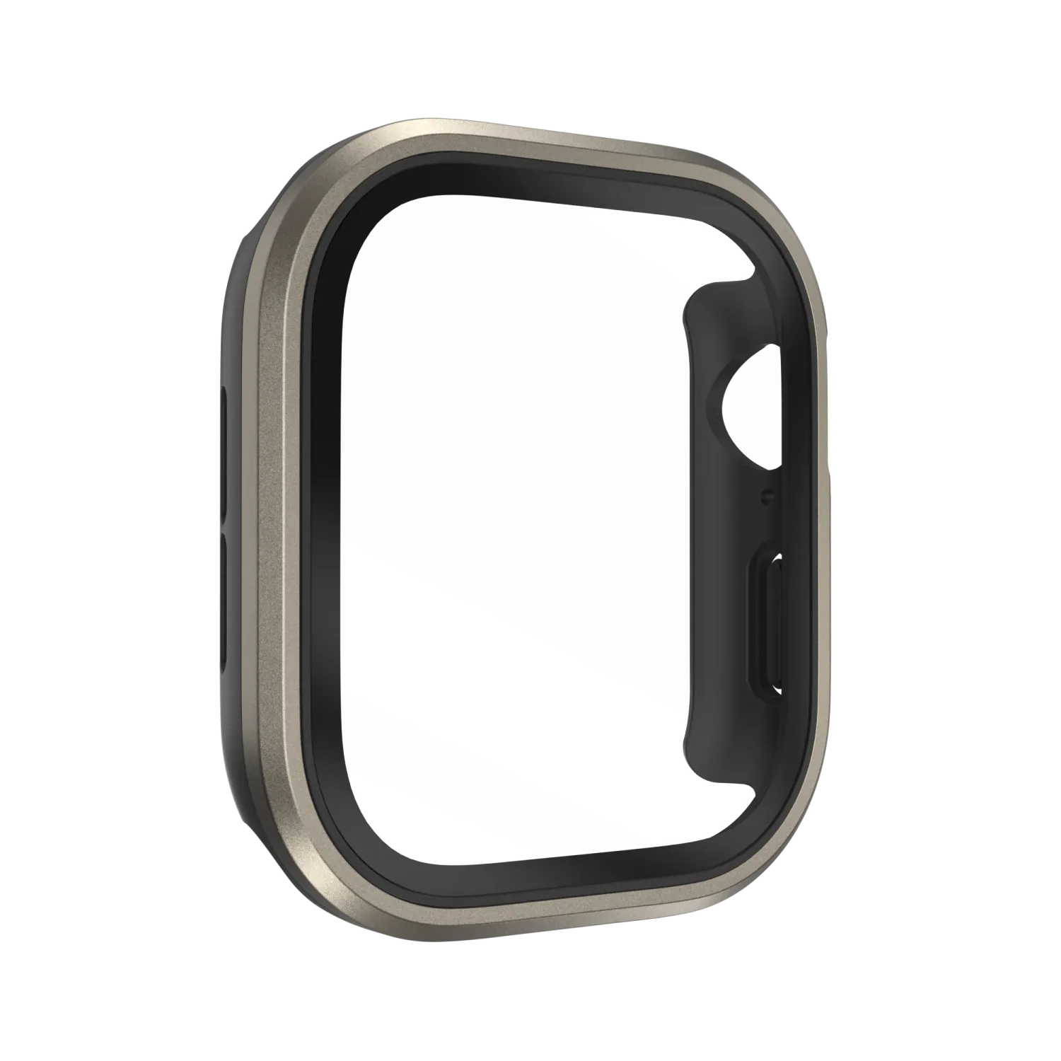 SwitchEasy Apple Watch 49mm Modern Hybrid Tempered Glass Case, Titanium