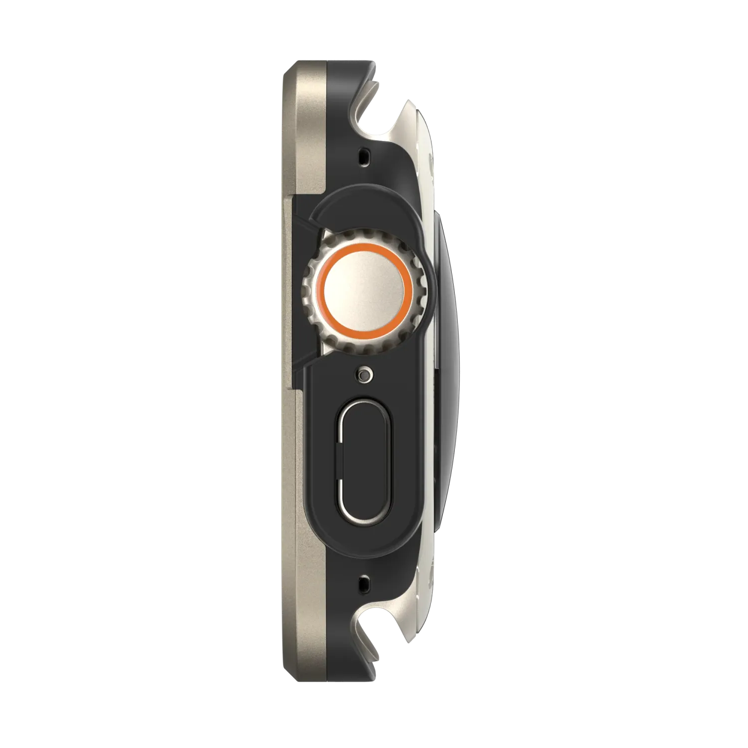 SwitchEasy Apple Watch 49mm Modern Hybrid Tempered Glass Case, Titanium