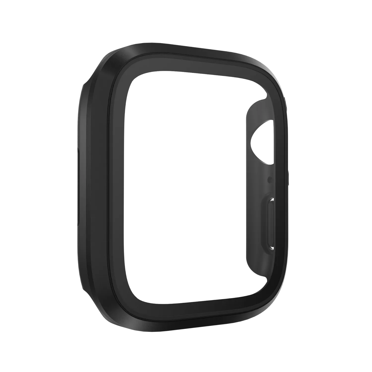SwitchEasy Apple Watch 49mm Modern Hybrid Tempered Glass Case, Midnight Black