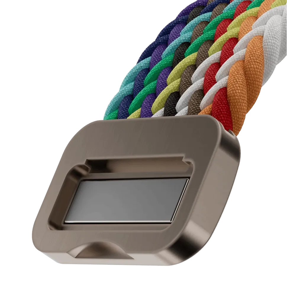 SwitchEasy Apple Watch S4-S9 42/44/49mm Candy Braided Nylon Watch Loop, Pride