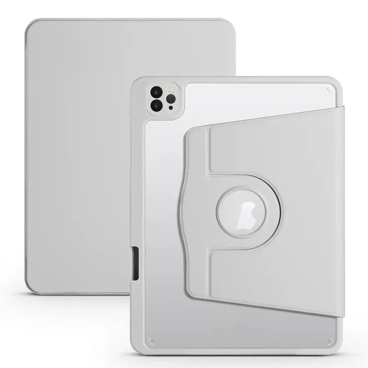 Comma iPad Pro 13 (2024) 360 Rotation Case With Pencil Slot, Gray
