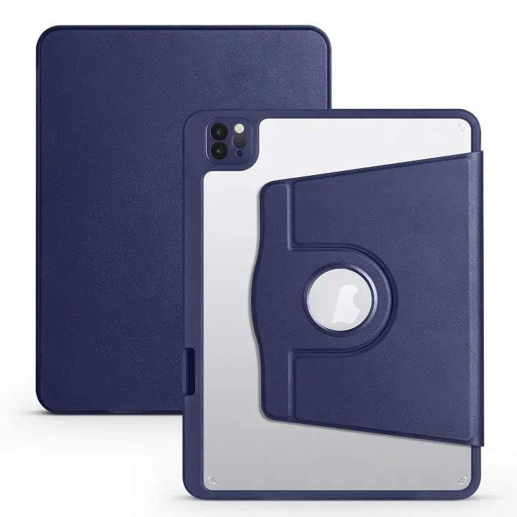 Comma iPad Pro 11 (2024) 360 Rotation Case With Pencil Slot, Blue