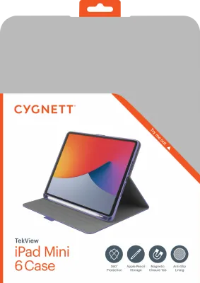 Cygnett TekView Case for iPad Mini 6/7 - Lilac/Purple