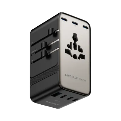 Momax 1-World 205W GaN 7-Port Dual AC Travel Adapter