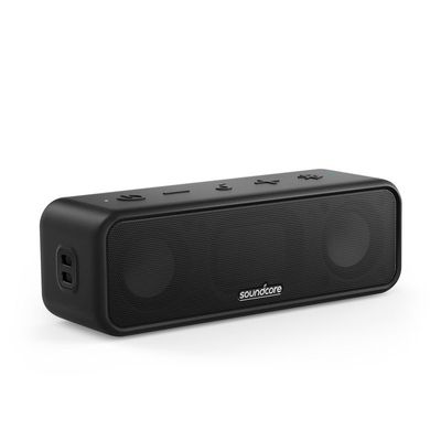 Anker A3117 Soundcore 3 Portable Waterproof Speaker, Black