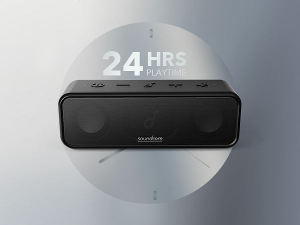 Anker A3117 Soundcore 3 Portable Waterproof Speaker, Black