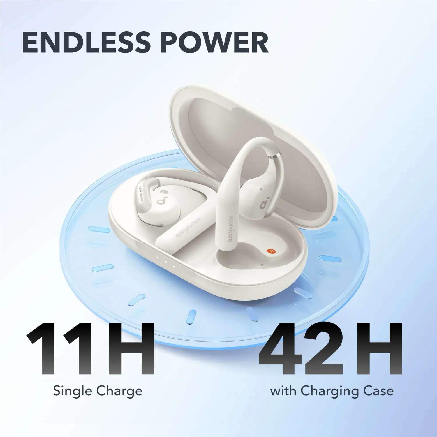 Anker A3872 Soundcore AeroFit Open-Ear True Wireless Earbuds, White