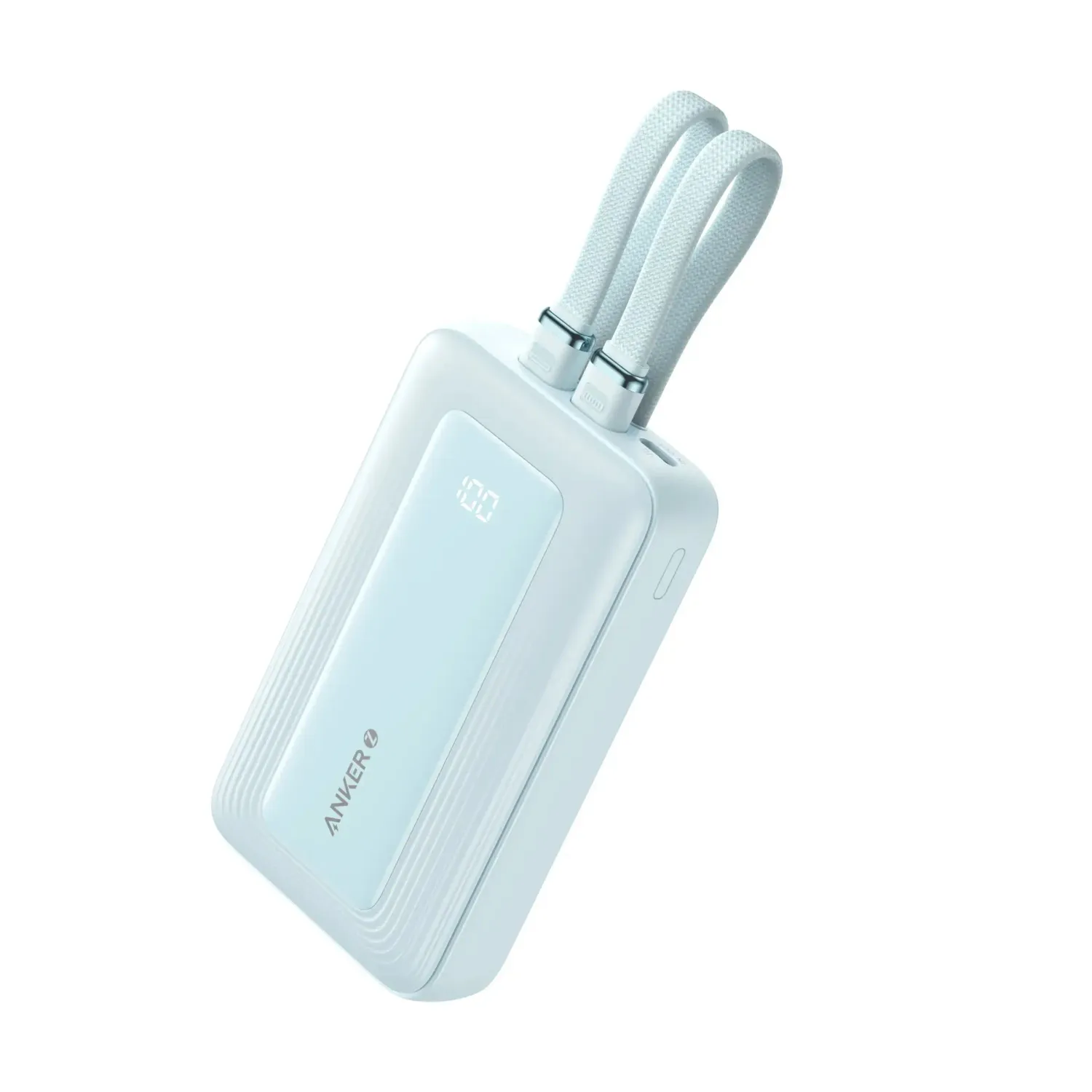 Anker A1680 Zolo Power Bank 10,000mAh with Dual Built-in Cables, Blue