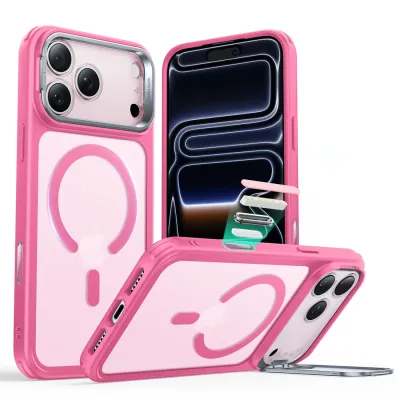 TDG iPhone 17 Pro Max MagStand Frost Casing, Pink