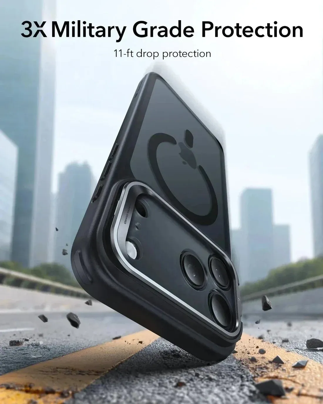 TDG iPhone 17 Pro Max MagStand Frost Casing, Black
